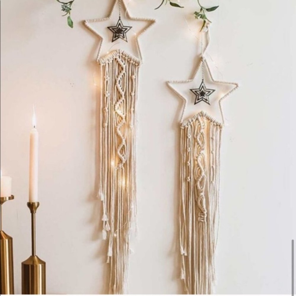 Celestial Dream Catchers Cream Macramé - Picture 7 of 8